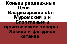 Коньки раздвижные › Цена ­ 1 000 - Владимирская обл., Муромский р-н Спортивные и туристические товары » Хоккей и фигурное катание   